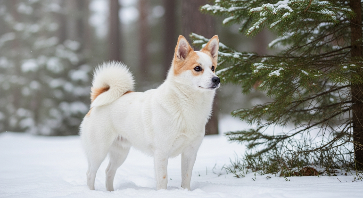 Norrbottenspets dog breed in an outdoor setting